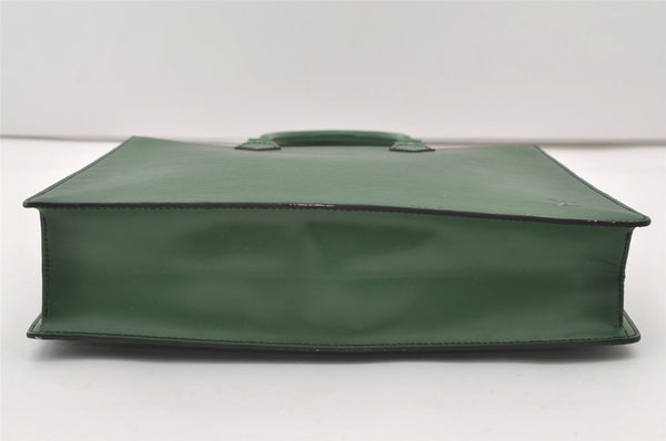 Authentic Louis Vuitton Epi Leather Sac Plat Hand Bag M52074 Green LV 2040J