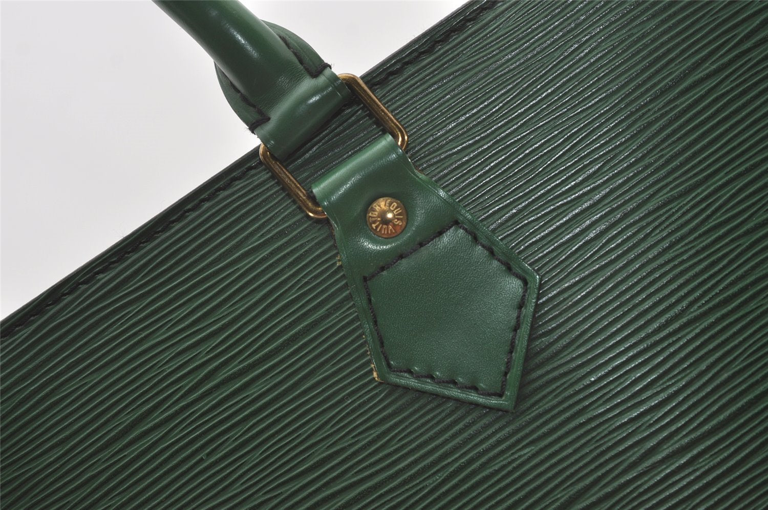 Authentic Louis Vuitton Epi Leather Sac Plat Hand Bag M52074 Green LV 2040J