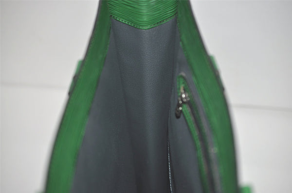 Authentic Louis Vuitton Epi Leather Sac Plat Hand Bag M52074 Green LV 2040J