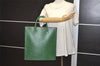 Authentic Louis Vuitton Epi Leather Sac Plat Hand Bag M52074 Green LV 2040J
