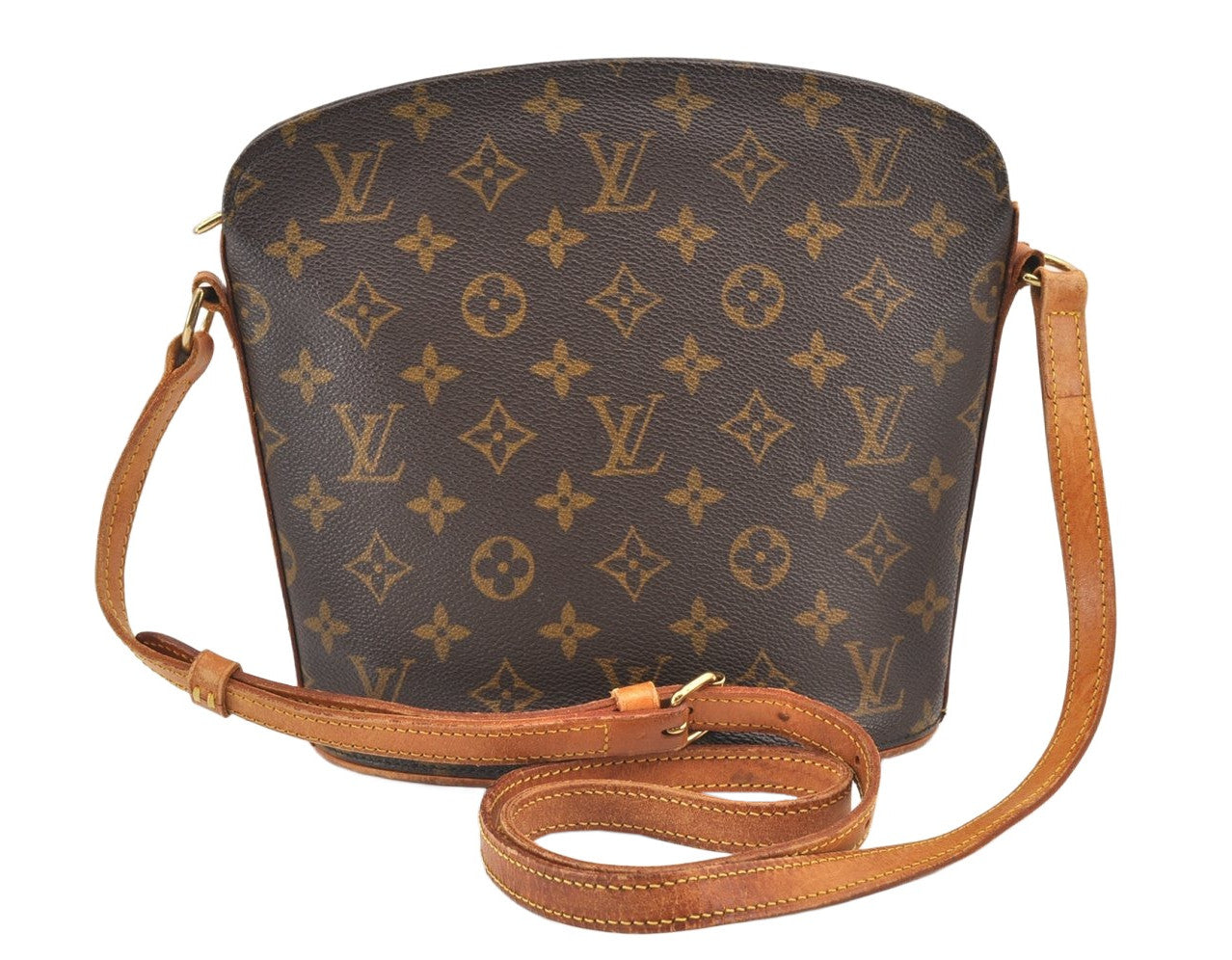 Authentic Louis Vuitton Monogram Drouot Shoulder Cross Body Bag M51290 LV 2042K