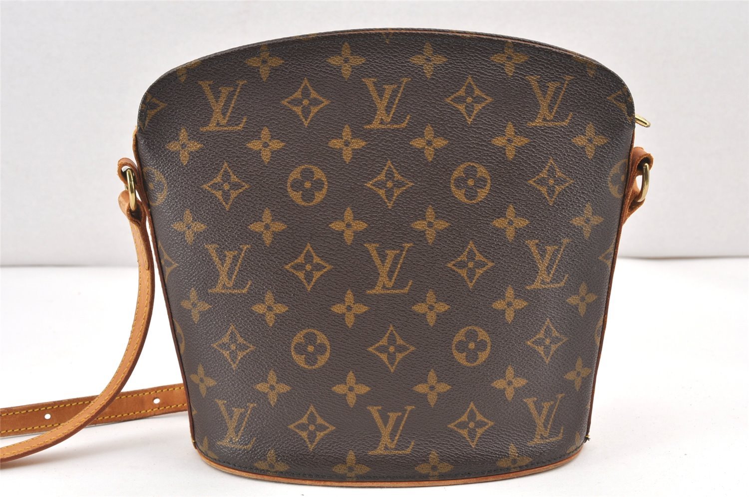 Authentic Louis Vuitton Monogram Drouot Shoulder Cross Body Bag M51290 LV 2042K