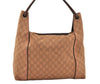 Authentic GUCCI Shoulder Hand Bag GG Canvas Leather 101292 Brown 2043K