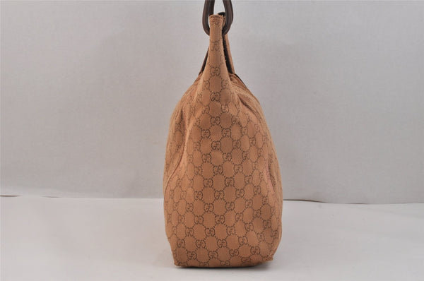 Authentic GUCCI Shoulder Hand Bag GG Canvas Leather 101292 Brown 2043K