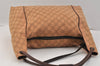 Authentic GUCCI Shoulder Hand Bag GG Canvas Leather 101292 Brown 2043K