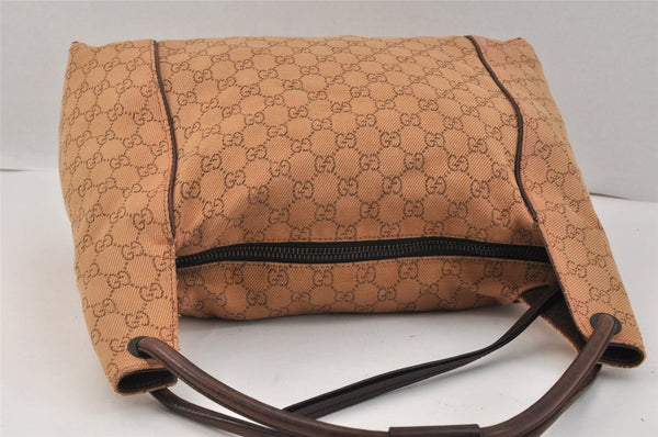Authentic GUCCI Shoulder Hand Bag GG Canvas Leather 101292 Brown 2043K