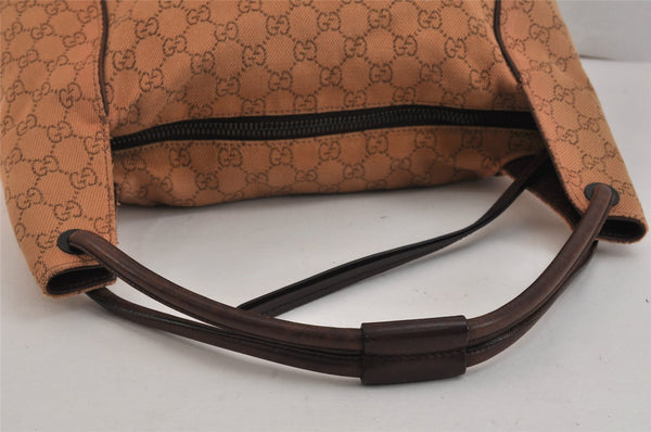 Authentic GUCCI Shoulder Hand Bag GG Canvas Leather 101292 Brown 2043K
