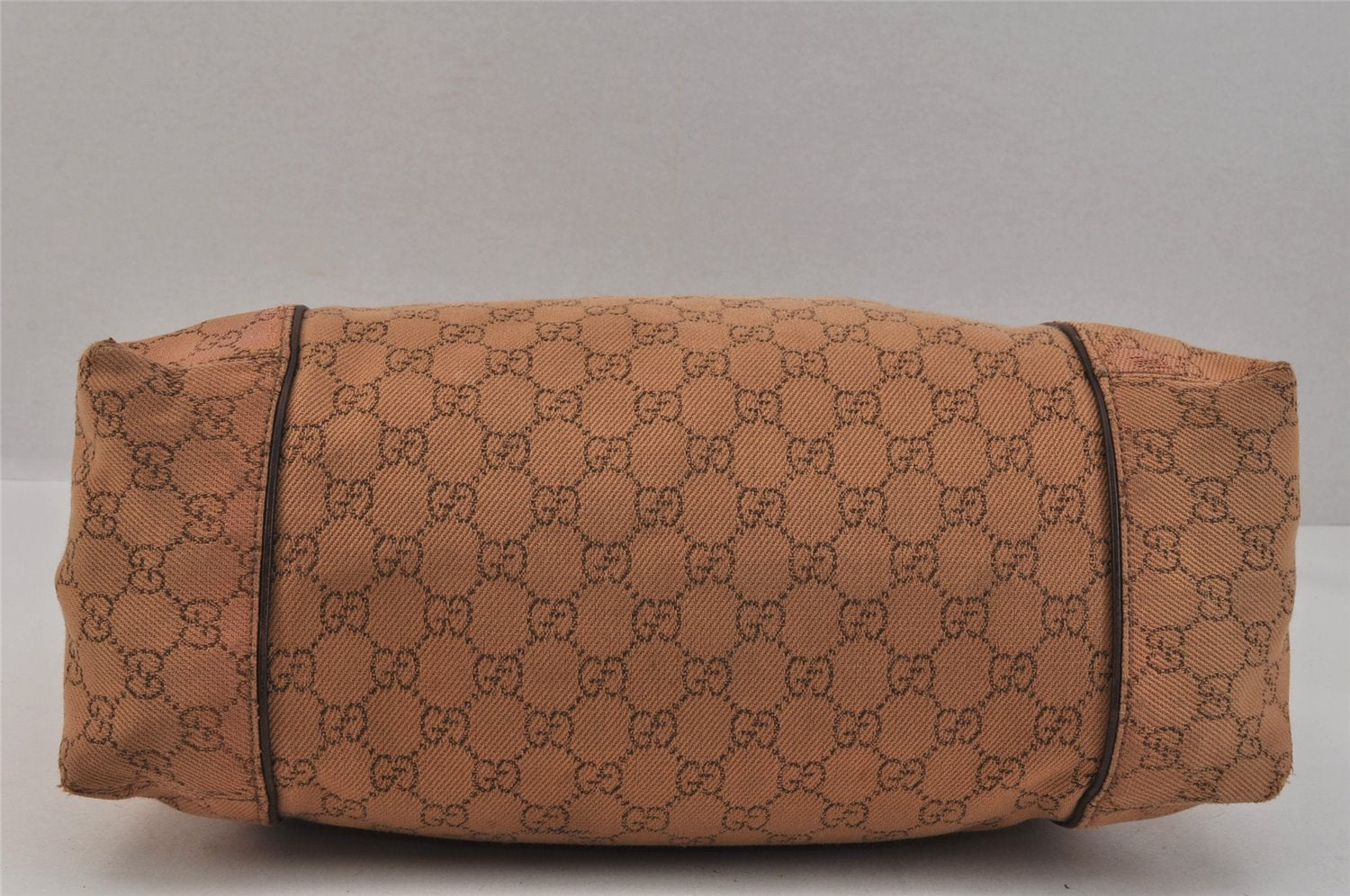 Authentic GUCCI Shoulder Hand Bag GG Canvas Leather 101292 Brown 2043K
