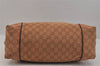 Authentic GUCCI Shoulder Hand Bag GG Canvas Leather 101292 Brown 2043K