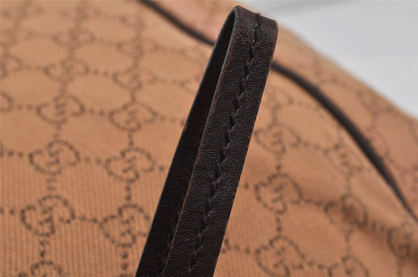 Authentic GUCCI Shoulder Hand Bag GG Canvas Leather 101292 Brown 2043K