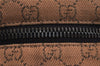 Authentic GUCCI Shoulder Hand Bag GG Canvas Leather 101292 Brown 2043K