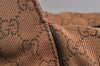 Authentic GUCCI Shoulder Hand Bag GG Canvas Leather 101292 Brown 2043K