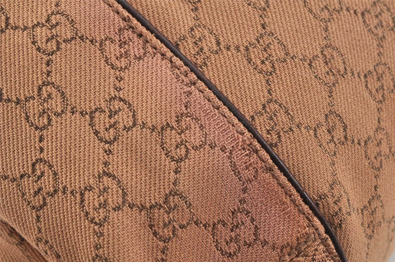 Authentic GUCCI Shoulder Hand Bag GG Canvas Leather 101292 Brown 2043K
