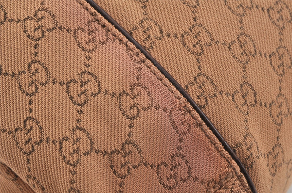 Authentic GUCCI Shoulder Hand Bag GG Canvas Leather 101292 Brown 2043K