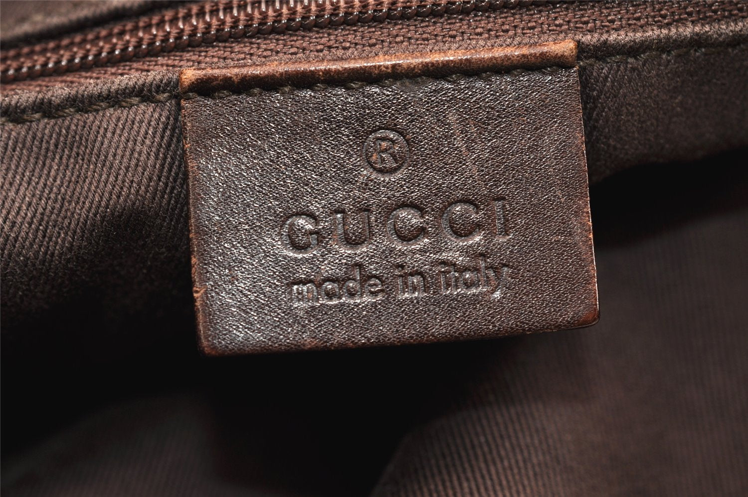 Authentic GUCCI Shoulder Hand Bag GG Canvas Leather 101292 Brown 2043K