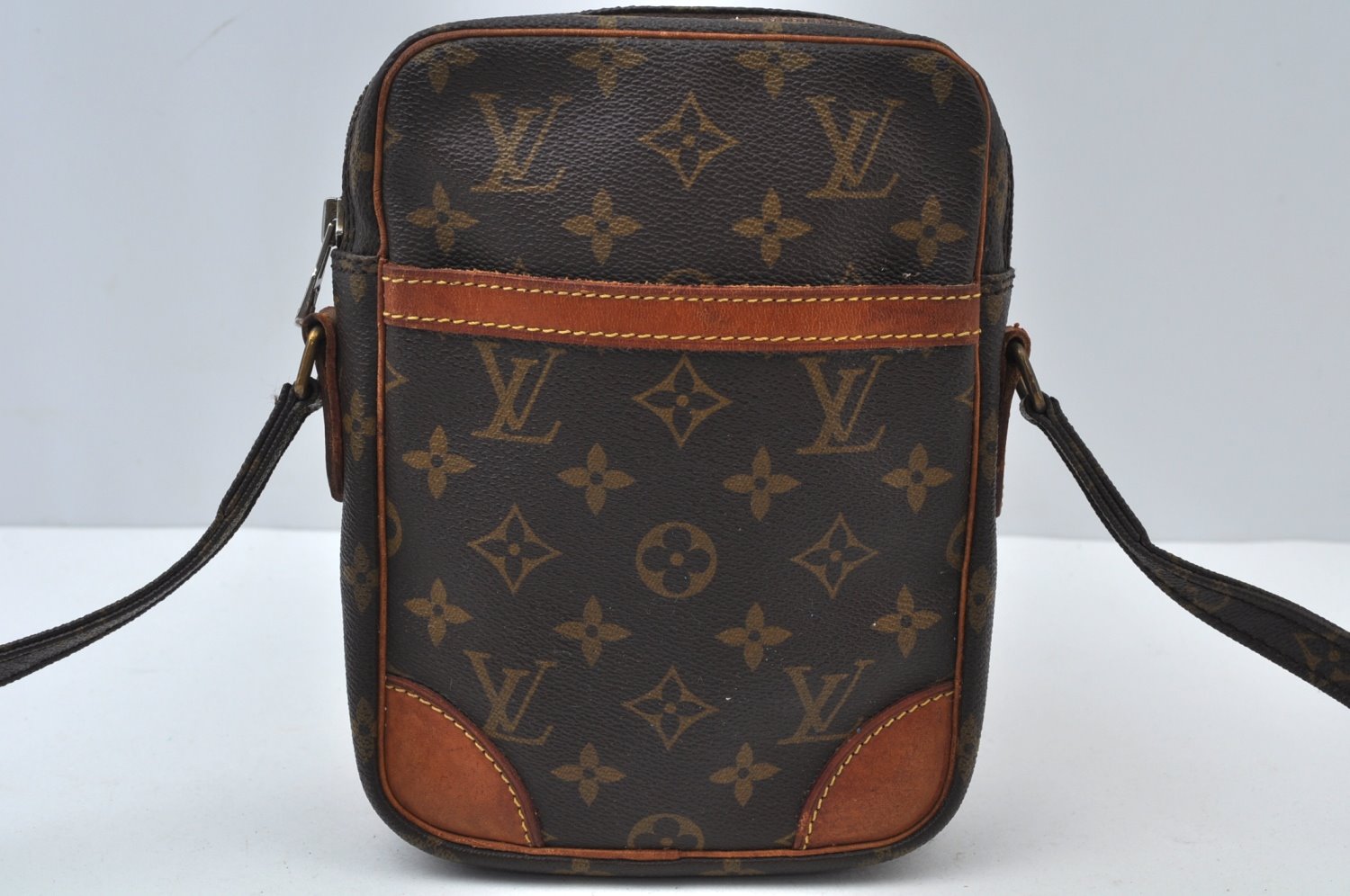 Authentic Louis Vuitton Monogram Danube Shoulder Cross Body Bag M45266 LV 2045I