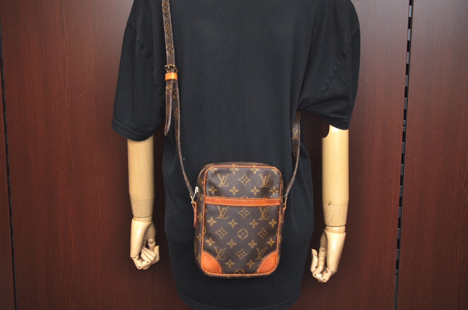Authentic Louis Vuitton Monogram Danube Shoulder Cross Body Bag M45266 LV 2045I