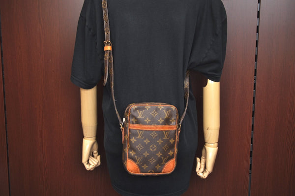 Authentic Louis Vuitton Monogram Danube Shoulder Cross Body Bag M45266 LV 2045I