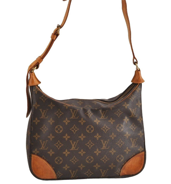 Authentic Louis Vuitton Monogram Boulogne 30 Shoulder Cross Bag M52165 LV 2045J