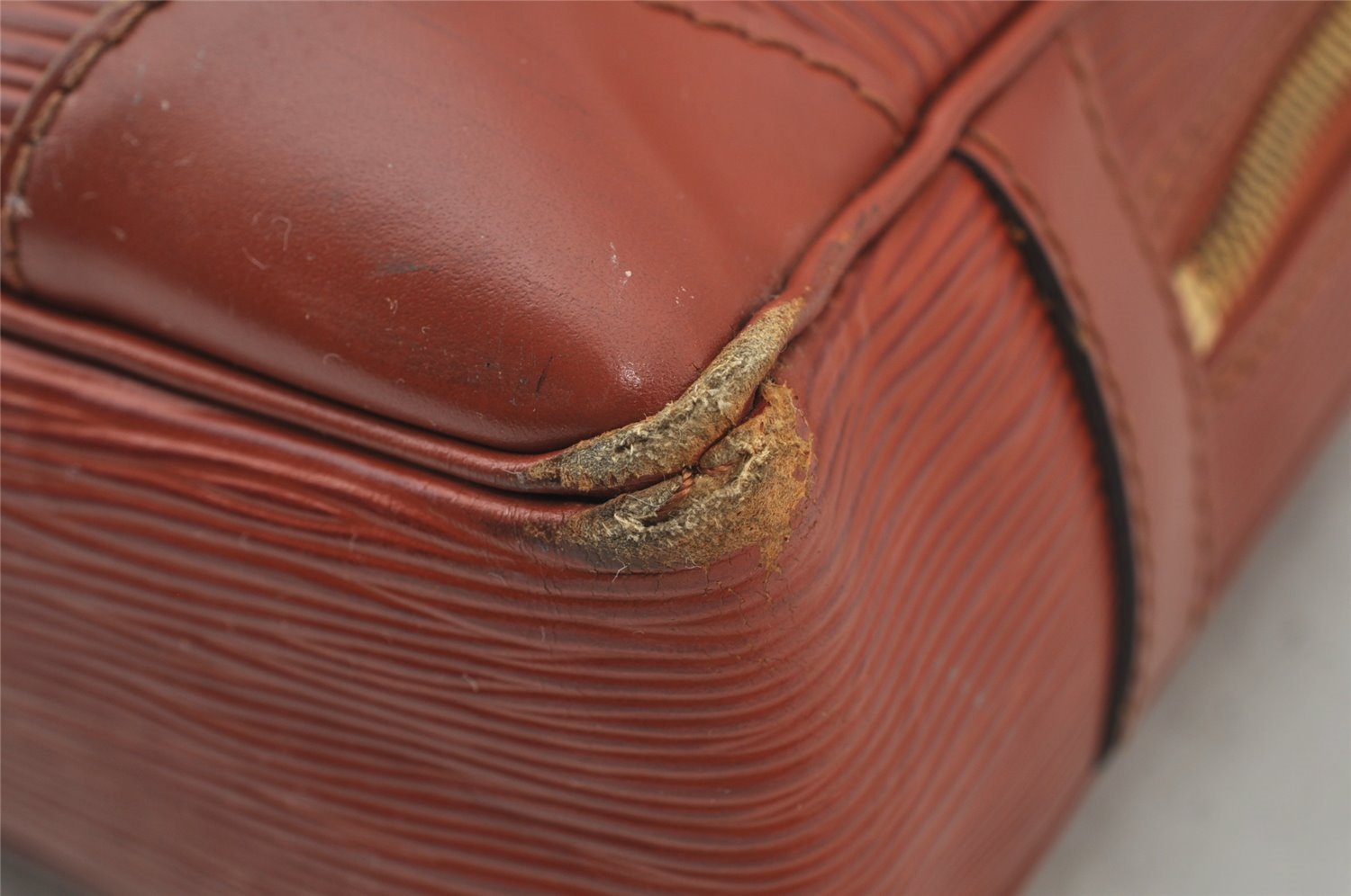 Authentic Louis Vuitton Epi Porte Documents Voyage Briefcase M54473 Brown 2046J