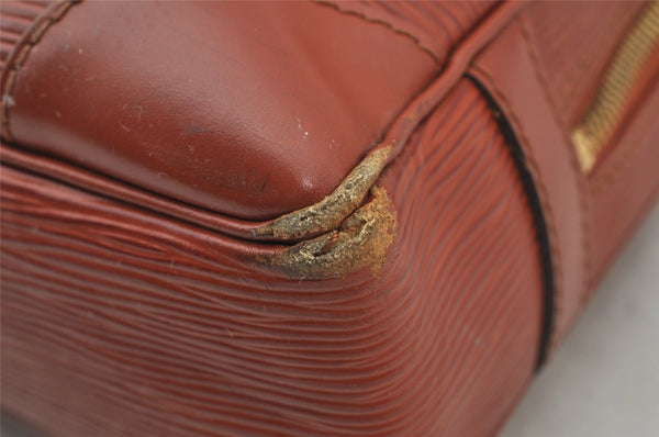 Authentic Louis Vuitton Epi Porte Documents Voyage Briefcase M54473 Brown 2046J