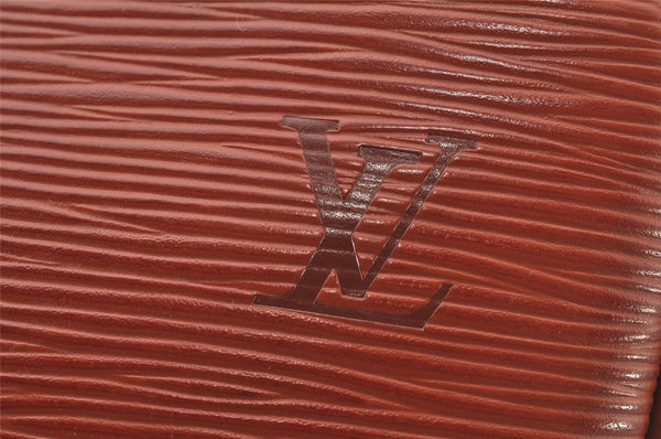 Authentic Louis Vuitton Epi Porte Documents Voyage Briefcase M54473 Brown 2046J
