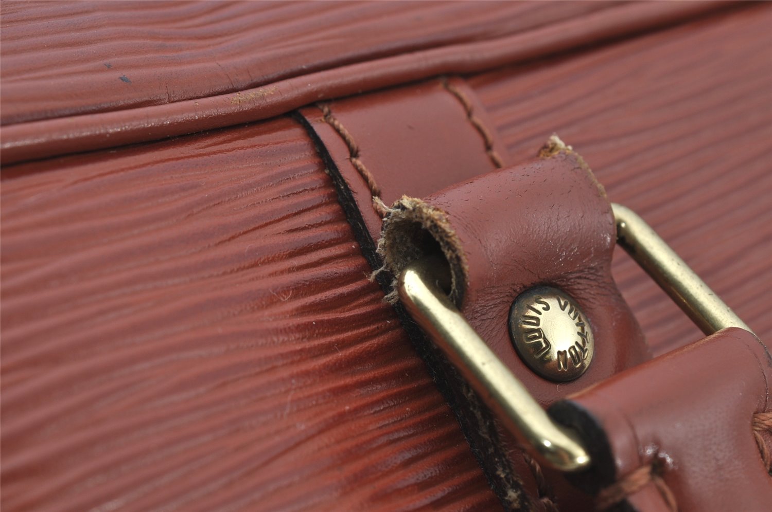 Authentic Louis Vuitton Epi Porte Documents Voyage Briefcase M54473 Brown 2046J