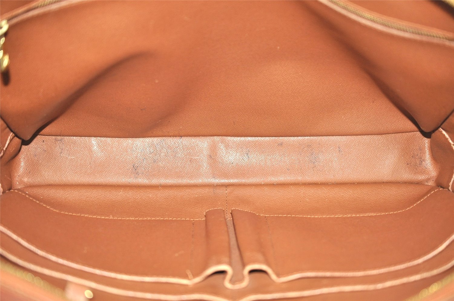 Authentic Louis Vuitton Epi Porte Documents Voyage Briefcase M54473 Brown 2046J