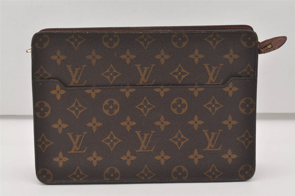 Authentic Louis Vuitton Monogram Pochette Homme Clutch Hand Bag M51795 LV 2049J