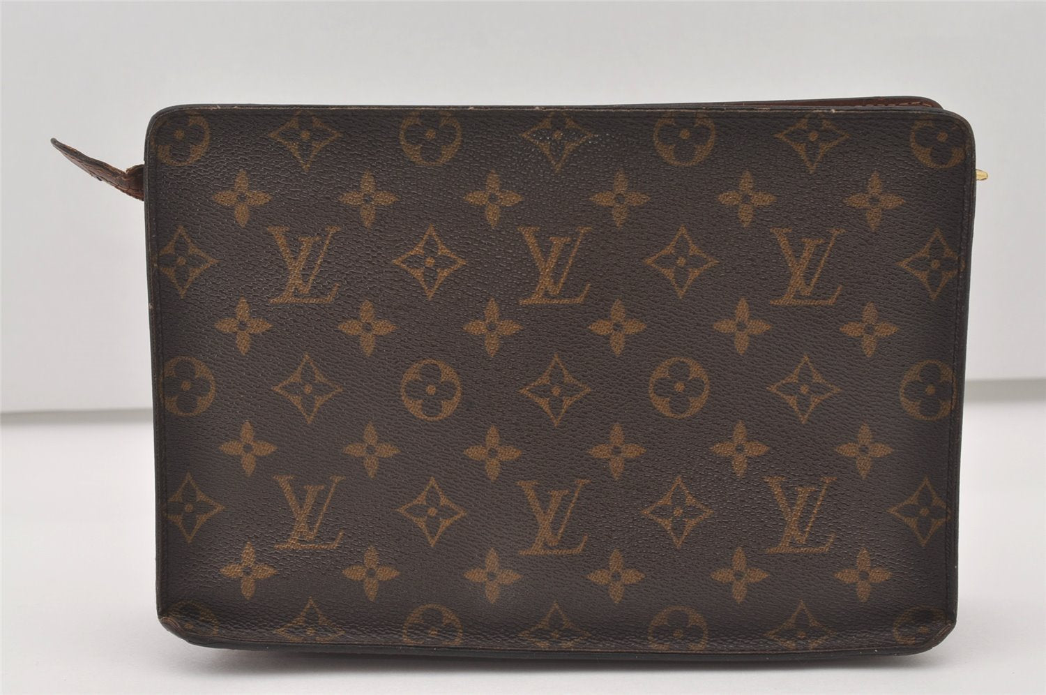 Authentic Louis Vuitton Monogram Pochette Homme Clutch Hand Bag M51795 LV 2049J