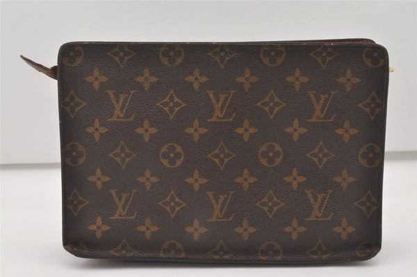 Authentic Louis Vuitton Monogram Pochette Homme Clutch Hand Bag M51795 LV 2049J
