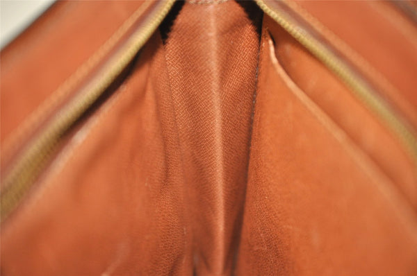 Authentic Louis Vuitton Monogram Enghien Shoulder Cross Bag M51205 LV Junk 2050I