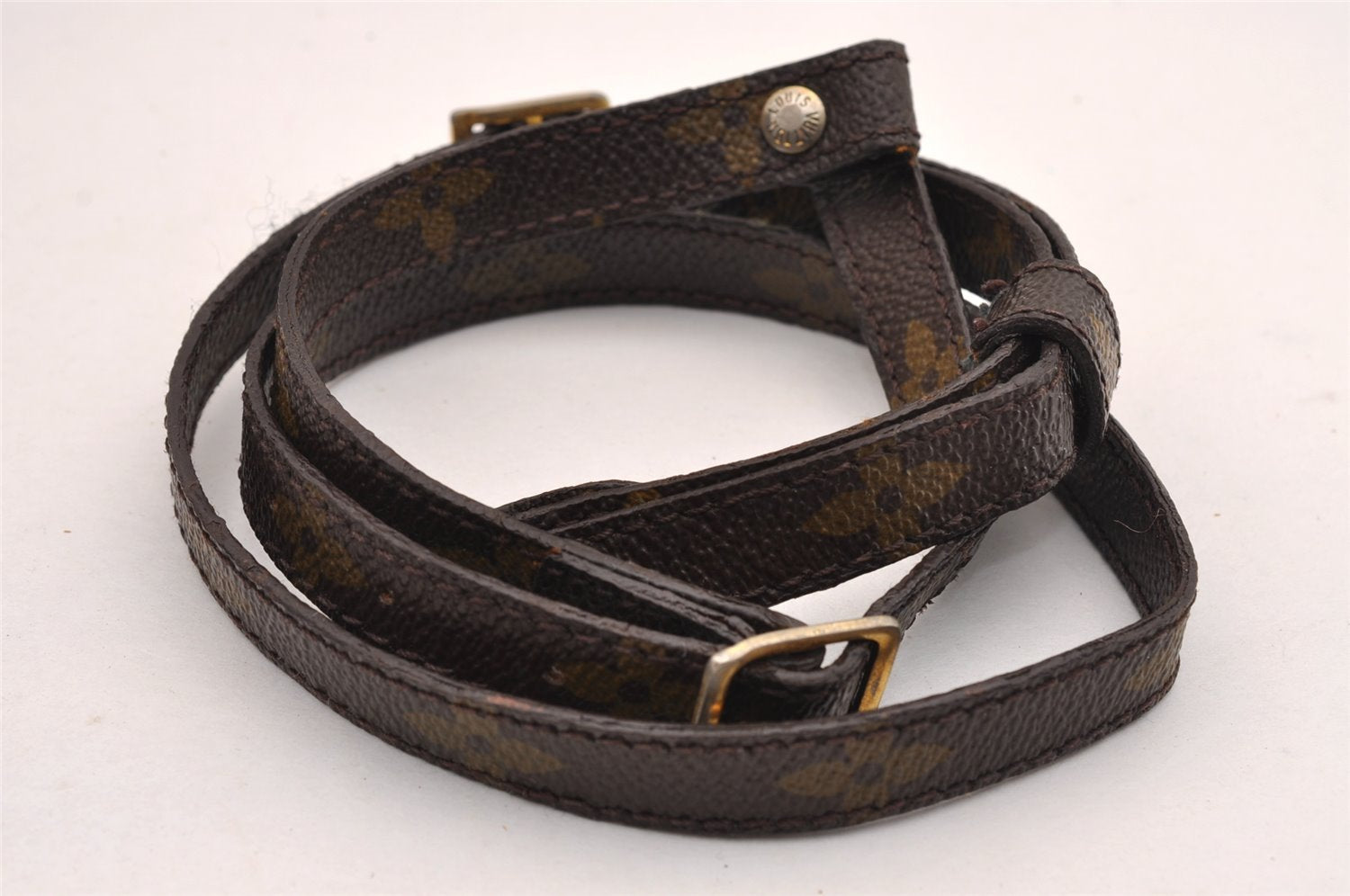 Authentic Louis Vuitton Monogram Enghien Shoulder Cross Bag M51205 LV Junk 2050I