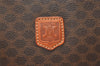 Authentic CELINE Macadam Blason Pattern Clutch Hand Bag PVC Leather Brown 2053K