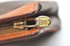 Authentic CELINE Macadam Blason Pattern Clutch Hand Bag PVC Leather Brown 2053K
