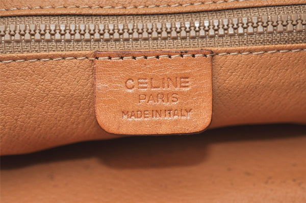 Authentic CELINE Macadam Blason Pattern Clutch Hand Bag PVC Leather Brown 2053K