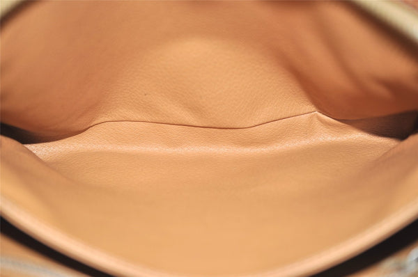 Authentic CELINE Macadam Blason Pattern Clutch Hand Bag PVC Leather Brown 2053K