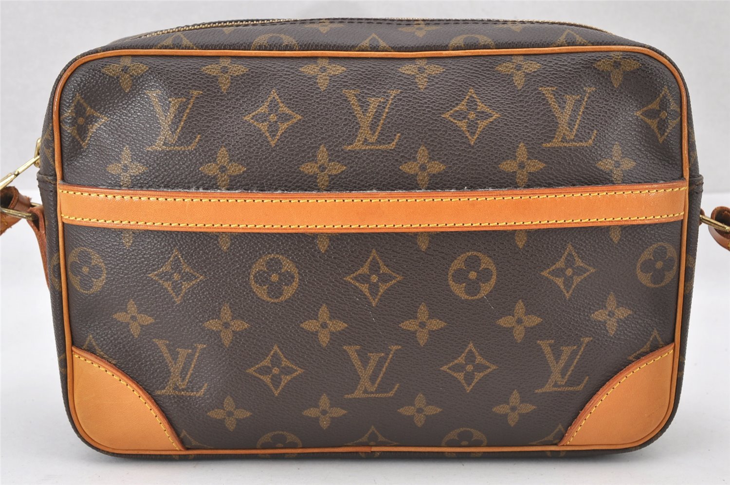 Authentic Louis Vuitton Monogram Trocadero 27 Shoulder Cross Bag M51274 LV 2054J