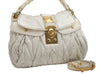 Authentic MIU MIU Vintage Matelasse Leather 2Way Shoulder Hand Bag White 2054K