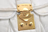 Authentic MIU MIU Vintage Matelasse Leather 2Way Shoulder Hand Bag White 2054K