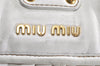 Authentic MIU MIU Vintage Matelasse Leather 2Way Shoulder Hand Bag White 2054K