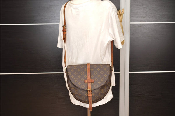 Authentic Louis Vuitton Monogram Chantilly GM Shoulder Cross Bag M51232 LV 2056J