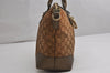 Authentic GUCCI Heart Bit 2Way Shoulder Tote Bag GG Canvas Leather Gold 2056K