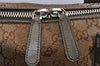 Authentic GUCCI Heart Bit 2Way Shoulder Tote Bag GG Canvas Leather Gold 2056K
