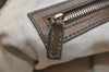 Authentic GUCCI Heart Bit 2Way Shoulder Tote Bag GG Canvas Leather Gold 2056K