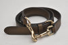 Authentic GUCCI Heart Bit 2Way Shoulder Tote Bag GG Canvas Leather Gold 2056K