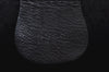 Authentic GUCCI Vintage Bamboo Drawstring Backpack Leather Black 2057K