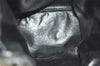 Authentic GUCCI Bamboo 2Way Shoulder Drawstring Bag Purse Enamel Black 2058K