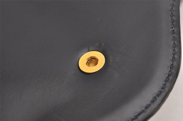 Authentic GUCCI Vintage Shoulder Cross Body Bag Purse Leather Black 2059I