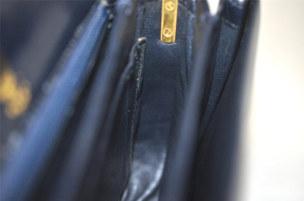 Authentic GUCCI Vintage Shoulder Cross Body Bag Purse Leather Black 2059I